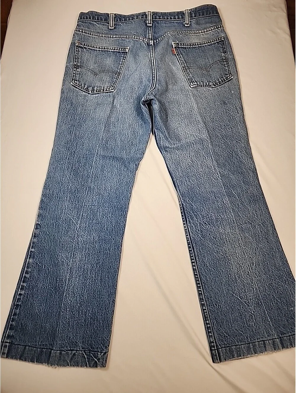 Vintage 70s Levi's 646 36 x 31 Orange Tab Bootcut Jeans